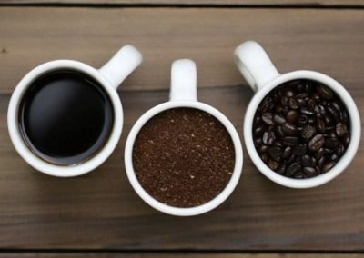 Coffee Cup Trio Art - Ground Coffee, Coffee Beans, Ground Coffee