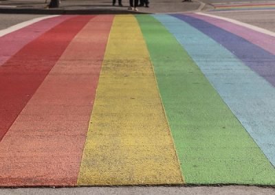 Vancouver, Rainbow Street Art, Crosswalk Intersection