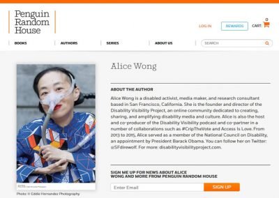Alice Wong Author Headshot, Editorial - San Francisco Bay Area Photographer