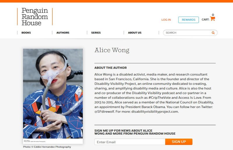 Alice Wong Author Headshot, Editorial