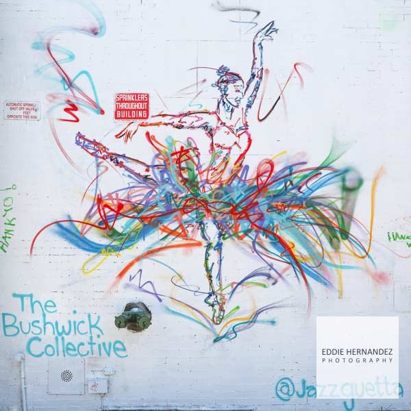 Jazz Guetta Ballerina Street Art, Bushwick Collective