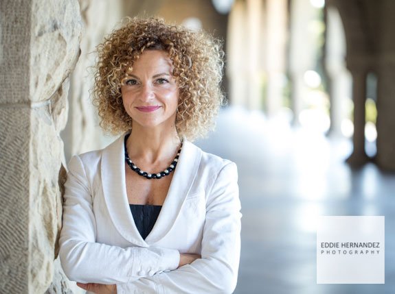 Dr. Lucia Aronica, PhD, Women's Professional Lecturer & Professor Headshot, Stanford, Example, Pose, Academic Headshot