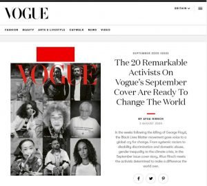 British Vogue, September 2020 Pull-Out Cover