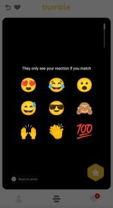 Bumble React To Photo, Bumble Emoji Reaction