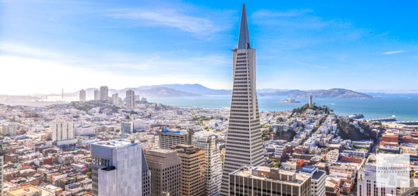 San Francisco, Transamerica Pyramid, Golden Gate Bridge, Coit Tower