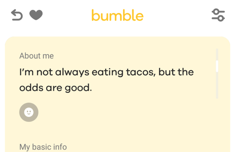 Worst Bumble Bio, Bad Bumble About Me, Bumble Profile Examples