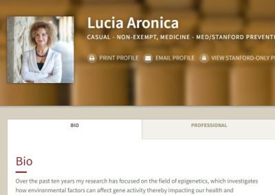 Lucia Aronica, Stanford, Professor Portrait, Headshot, Professional Photo