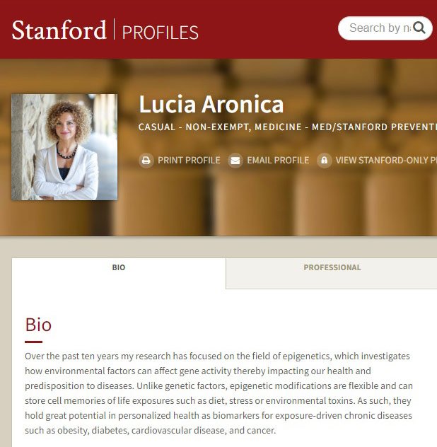 Lucia Aronica, Stanford, Professor Portrait, Headshot