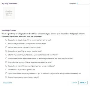 Ourtime Dating Profile Template, Questions