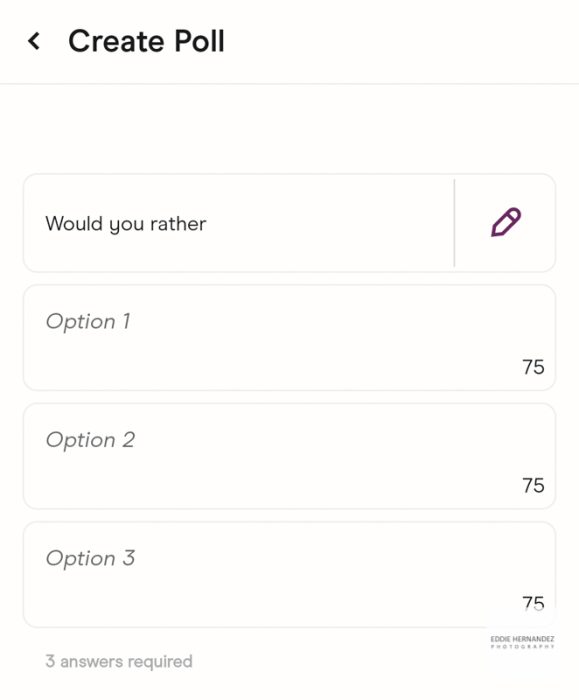 Hinge Prompt Poll