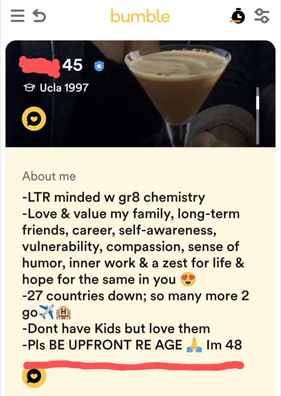 Bumble Lying About Age, Dating Profile Example Woman