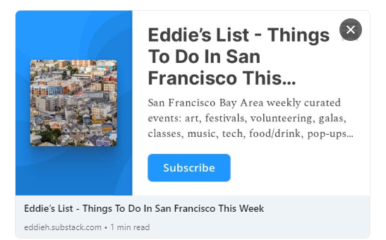 Eddie's List - San Francisco Event Calendar, Things To Do In The Bay Area This Week,