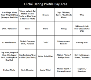 Cliche Dating Profile Bay Area - Men, Women