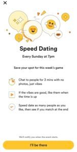 Bumble Speed Dating